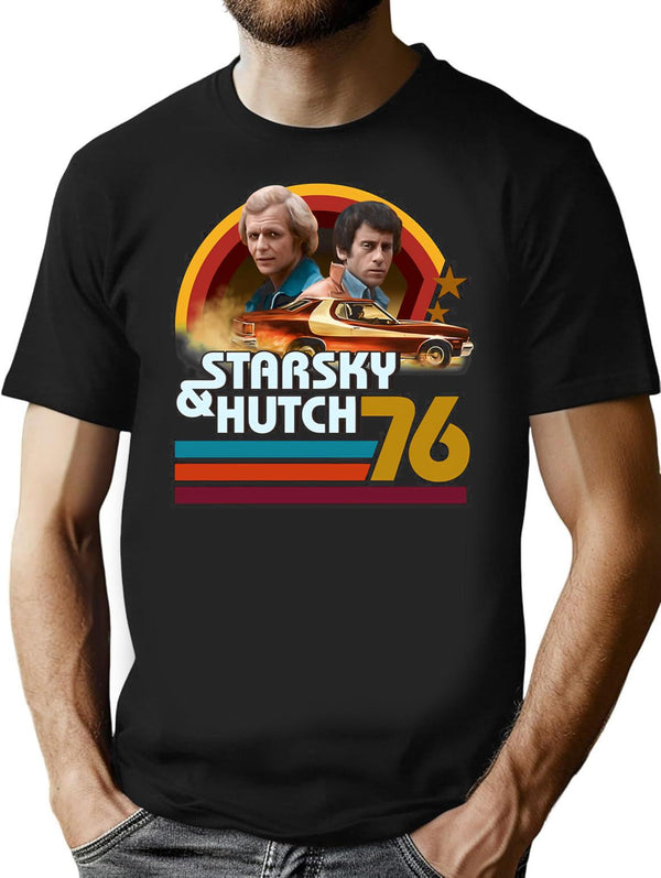 Starsky And Hutch T-Shirt for Men & Women, T-Shirts Graphic Tee - Black