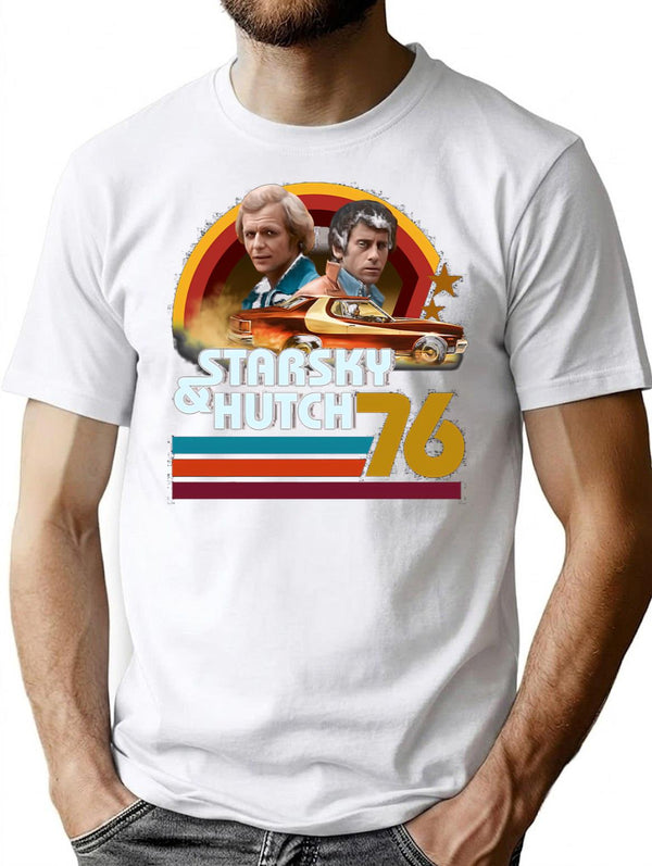 Starsky And Hutch T-Shirt for Men & Women, T-Shirts Graphic Tee - White