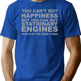 Stationary Engines Funny Design T-Shirt for Men & Women, T-Shirts Graphic Tee - Blue