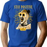 Stay Positive With Art The Clown T-Shirt for Men & Women, T-Shirts Graphic Tee - Blue