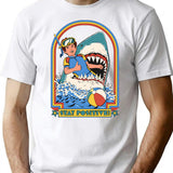 Stay Positive T-Shirt for Men & Women, T-Shirts Graphic Tee - White