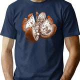 Steampunk Orange (Colour Option) T-Shirt for Men & Women, T-Shirts Graphic Tee - Navy