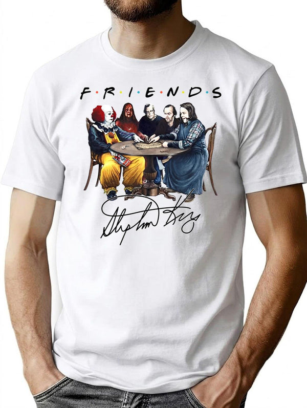 Stephen-King-Horror-Friends-Shirt Essential Premium Heavyweight Cotton T-Shirt - White