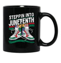 Steppin Into Junefenth Of Black Story Mug Black Coffee Mug - Black