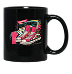 Steppin Into Juneteenth For Girl Sneakers Black Coffee Mug - Black