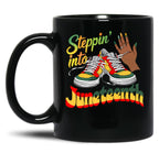 Steppin Into Juneteenth Like My Ancestors 1865 Freedom Day Black Coffee Mug