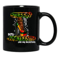 Steppin' Into Juneteenth Like My Ancestors Afrocentric Pride Freedom For Black Girls Black Coffee Mug - Black