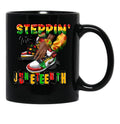 Steppin' Into Juneteenth Mug Black Coffee Mug - Black