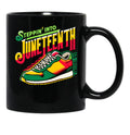 Steppin' Into Juneteenth (3) Black Coffee Mug - Black