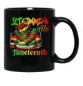 Steppin Into Juneteenth Black Coffee Mug - Black