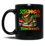 Steppin Into Juneteenth Black Coffee Mug