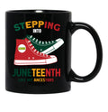 Stepping Into Junenth Like My Ancestors Black Coffee Mug - Black