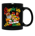 Stepping Into Juneteenth Afro Woman Black Girls Sneakers Men Mug Ltsp Black Coffee Mug - Black