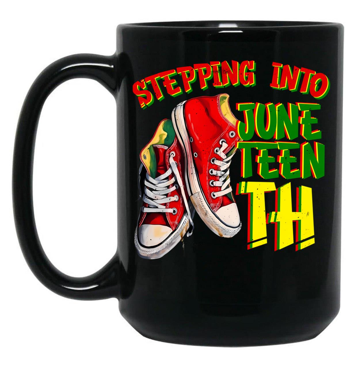 Stepping Into Juneteenth Freedom Black History Black Coffee Mug