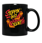 Stepping Into Juneteenth Like My Ancestors High Heel Women Mug Black Coffee Mug - Black