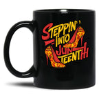 Stepping Into Juneteenth Like My Ancestors High Heel Women Mug Black Coffee Mug