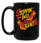 Stepping Into Juneteenth Like My Ancestors High Heel Women Mug Black Coffee Mug