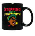 Stepping Into Juneteenth (1) Black Coffee Mug - Black