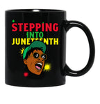 Stepping Into Juneteenth (1) Black Coffee Mug - Black
