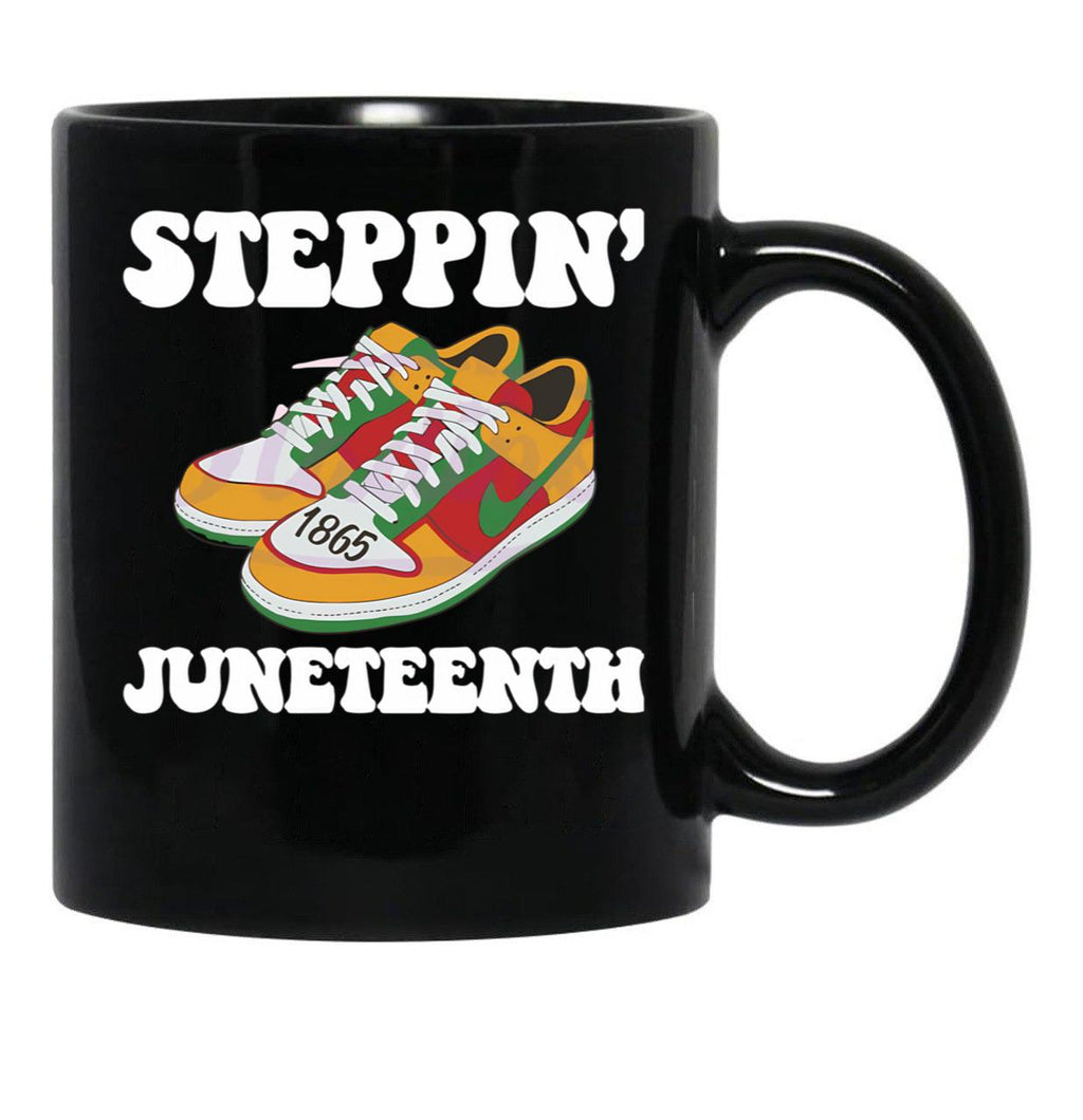 Stepping Into Juneteenth (2) Black Coffee Mug - Black