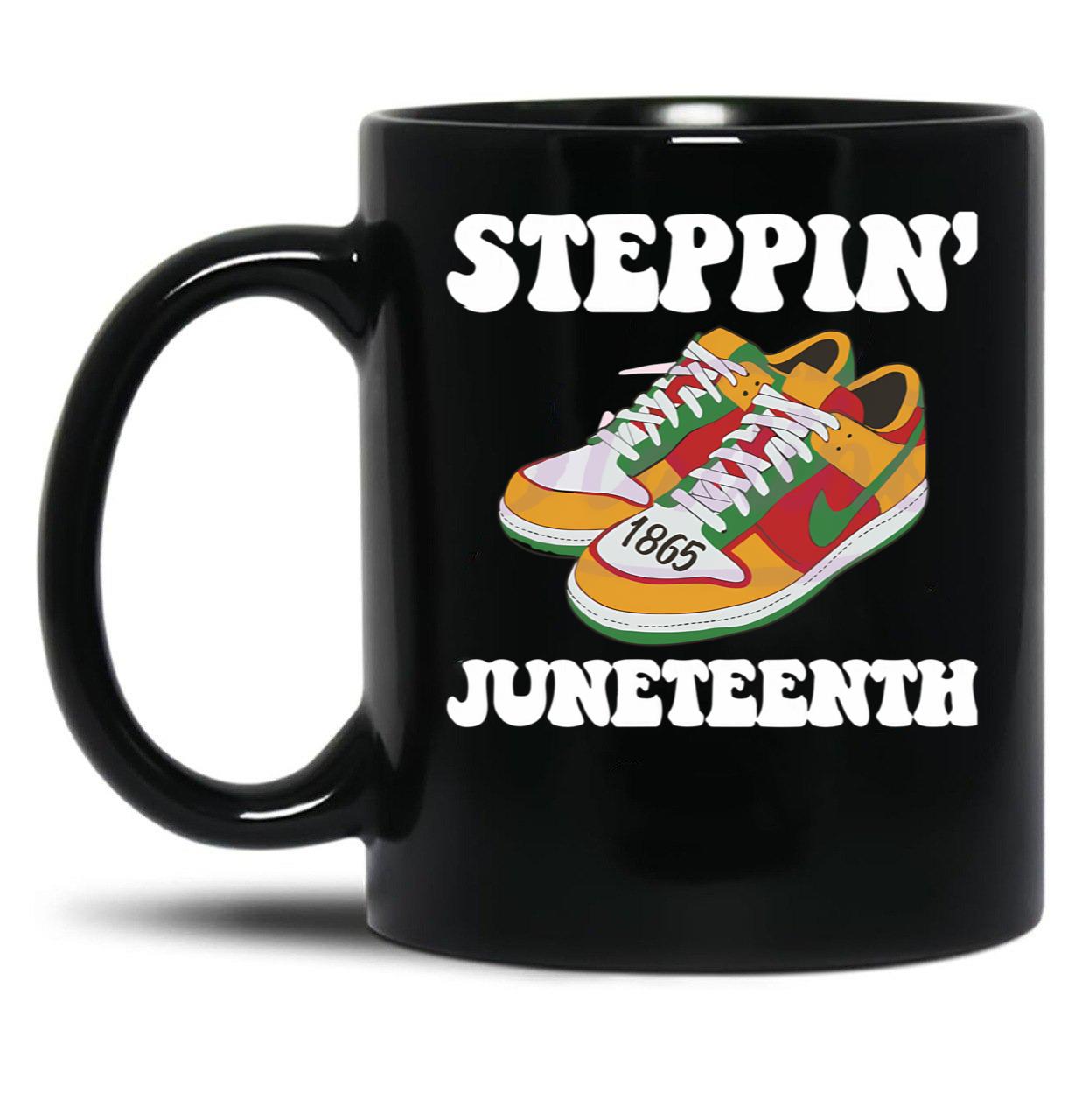 Stepping Into Juneteenth (2) Black Coffee Mug
