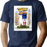 Stjepan Bobek Football Legend T-Shirt for Men & Women, T-Shirts Graphic Tee - Navy