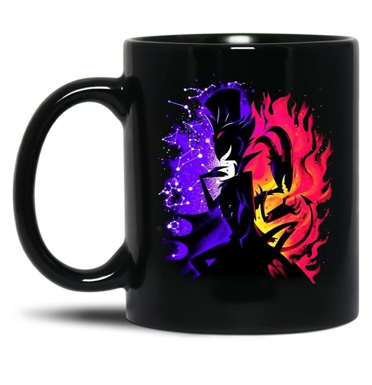 Stolas and Blitzo Inner Desires - Helluva Boss Photographic Print Black Coffee Mug, Gift Coffee Mug