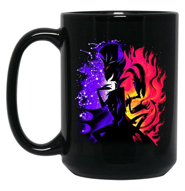 Stolas and Blitzo Inner Desires - Helluva Boss Photographic Print Black Coffee Mug, Gift Coffee Mug - Black
