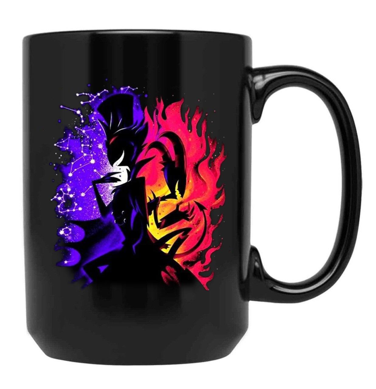 Stolas and Blitzo Inner Desires - Helluva Boss Photographic Print Black Coffee Mug, Gift Coffee Mug