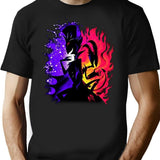 Stolas and Blitzo Inner Desires - Helluva Boss Photographic Print Premium Heavyweight Cotton T-Shirt - Black