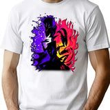 Stolas and Blitzo Inner Desires - Helluva Boss Photographic Print Premium Heavyweight Cotton T-Shirt - White