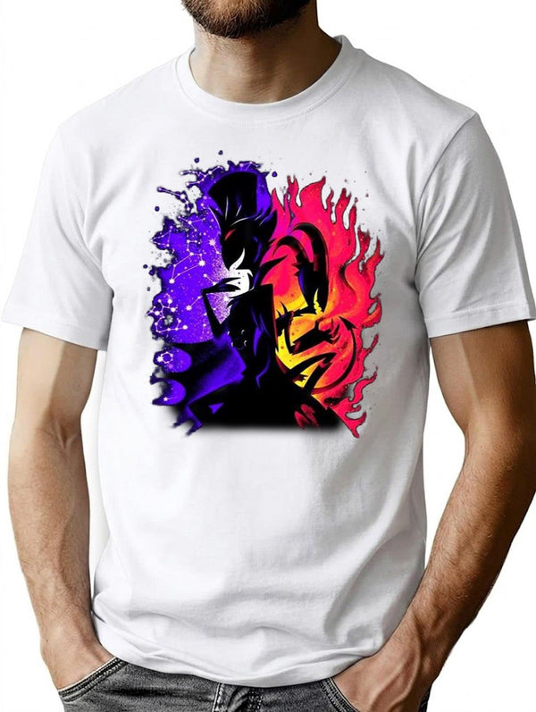 Stolas and Blitzo Inner Desires - Helluva Boss Photographic Print Premium Heavyweight Cotton T-Shirt - White