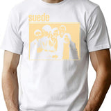 Suede Distressed Vintage Style 90S T-Shirt for Men & Women, T-Shirts Graphic Tee - White