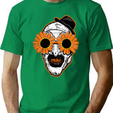 Sunflower Sunglasses Horror Clown Movie Art Terrifier 2 T-Shirt for Men & Women, T-Shirts Graphic Tee - Green