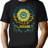 Sunflower Ukrainian Flagukrainian Lover T-Shirt for Men & Women, T-Shirts Graphic Tee - Black