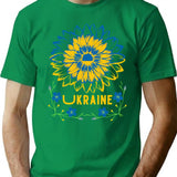 Sunflower Ukrainian Flagukrainian Lover T-Shirt for Men & Women, T-Shirts Graphic Tee - Green