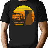 Sunset Over Scunthorpe T-Shirt for Men & Women, T-Shirts Graphic Tee - Black
