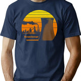 Sunset Over Scunthorpe T-Shirt for Men & Women, T-Shirts Graphic Tee - Navy