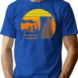 Sunset Over Scunthorpe T-Shirt for Men & Women, T-Shirts Graphic Tee - Blue