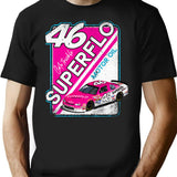 Superflo Racing T-Shirt for Men & Women, T-Shirts Graphic Tee - Black