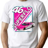 Superflo Racing T-Shirt for Men & Women, T-Shirts Graphic Tee - White