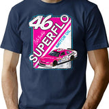 Superflo Racing T-Shirt for Men & Women, T-Shirts Graphic Tee - Navy