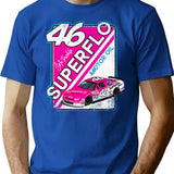 Superflo Racing T-Shirt for Men & Women, T-Shirts Graphic Tee - Blue