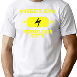Surge'S Gym Vintage T-Shirt for Men & Women, T-Shirts Graphic Tee - White