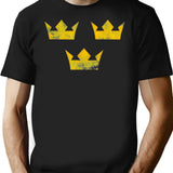Sweden Sverige Hockey Distressed Vintage T-Shirt for Men & Women, T-Shirts Graphic Tee - Black