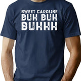 Sweet Caroline Buh Buh Buhhh T-Shirt for Men & Women, T-Shirts Graphic Tee - Navy