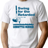 Swing for The Retarded June 6th 1982 Committee Premium Heavyweight Cotton T-Shirt - White