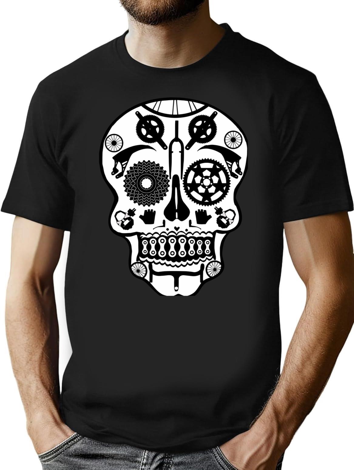 Symmetry Skull T-Shirt for Men & Women, T-Shirts Graphic Tee - Black