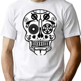 Symmetry Skull T-Shirt for Men & Women, T-Shirts Graphic Tee - White