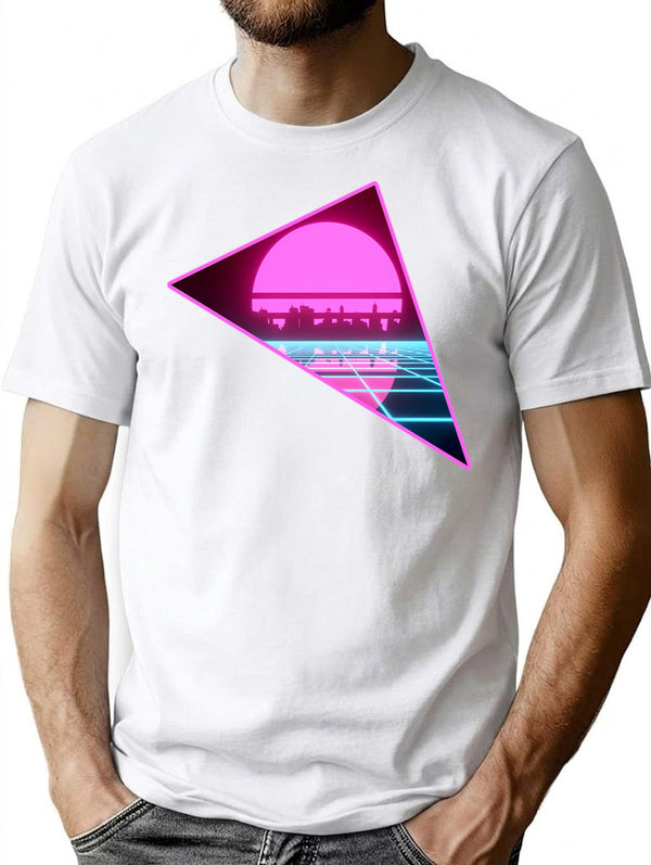 Synthwave Dreams T-Shirt for Men & Women, T-Shirts Graphic Tee - White